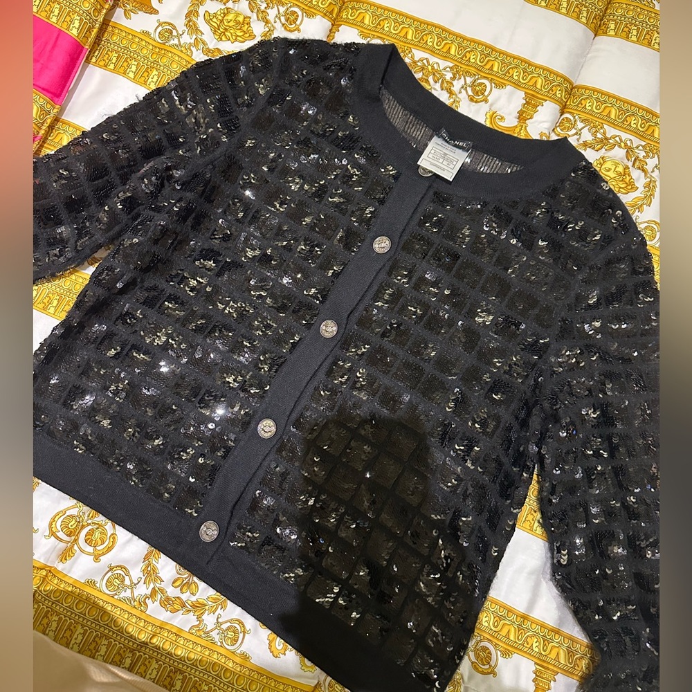 Chanel Spring Vintage 2008 Sequin Embellished Cardigan